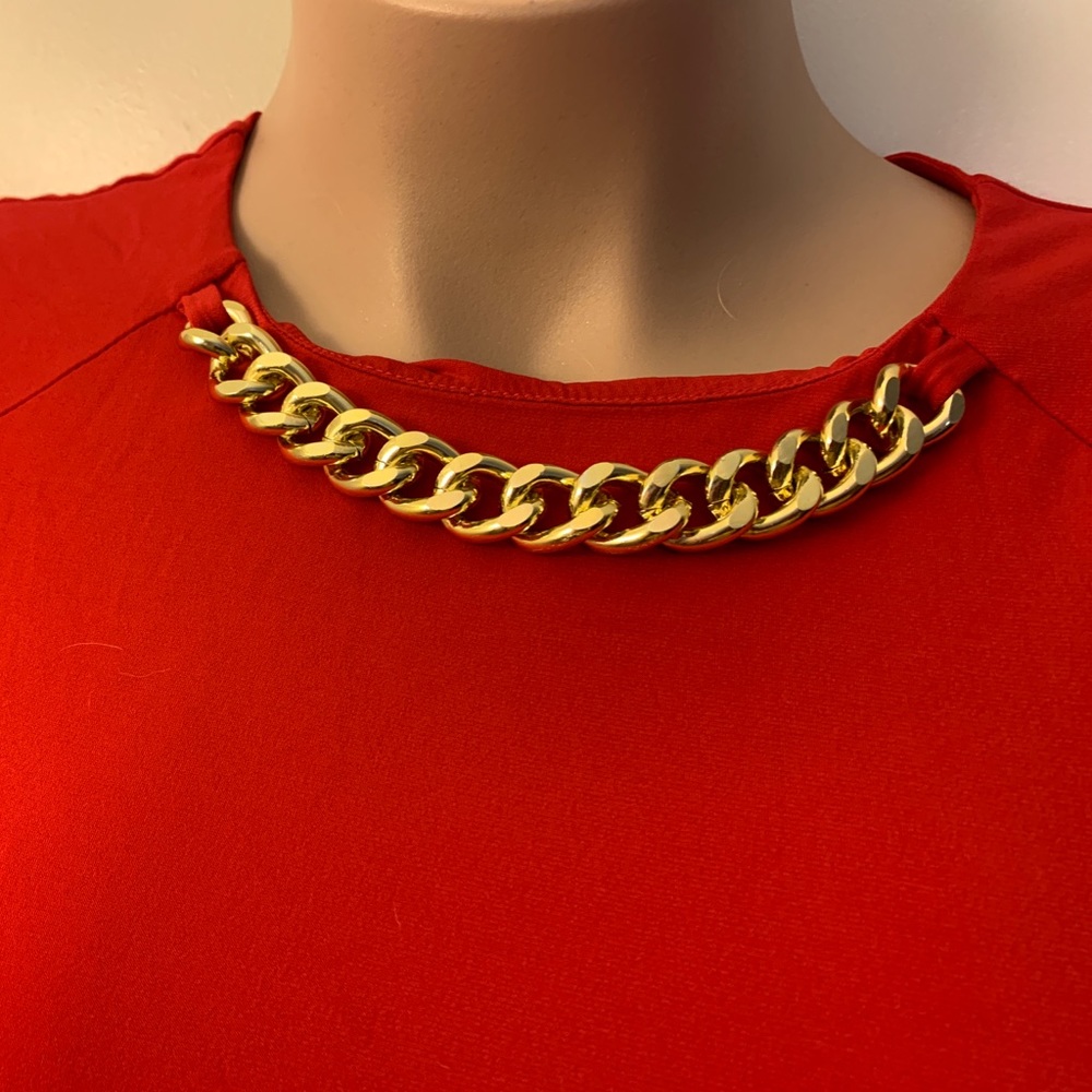 Women’s Calvin Klein Blouse with Chain Detail. Size Medium